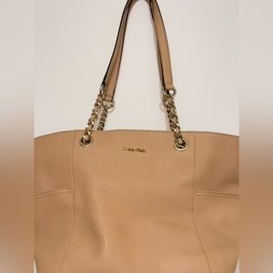 Beige Calvin Klein shoulder bag